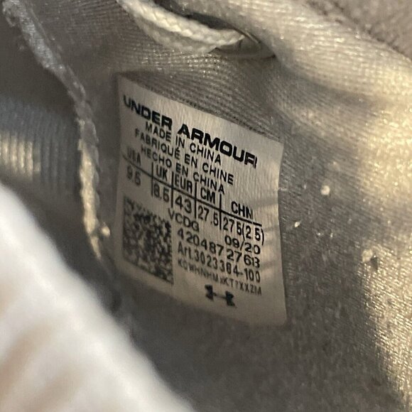 UNDER ARMOUR COMMAND PRO MC LAX CLEAT Gray 3023384-103 SIZE 9.5 Knit - Picture 9 of 12